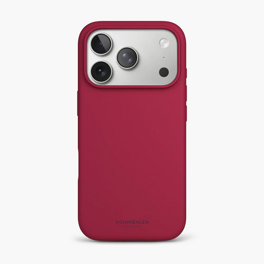 VONMAHLEN Soft Silicone Case iPhone 17 Pro - Dark Red