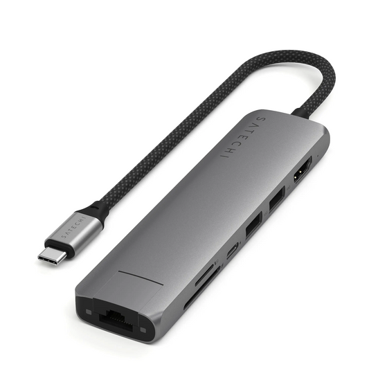 SATECHI Type-C Slim 7 Multiport & Ethernet - Space Gray