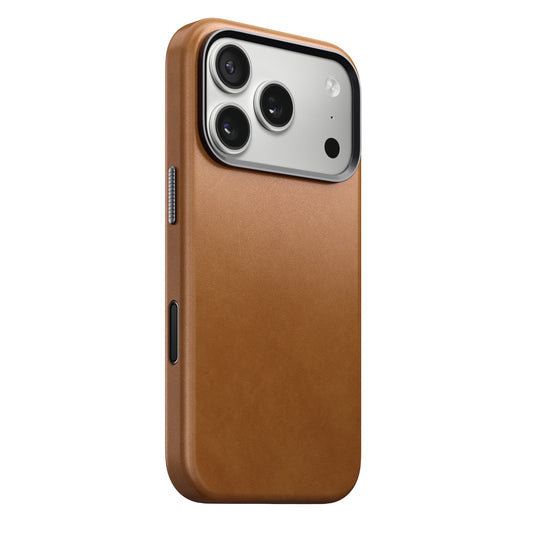 Traditional Leather Case iPH 17 Pro - Tan Nomad Leather