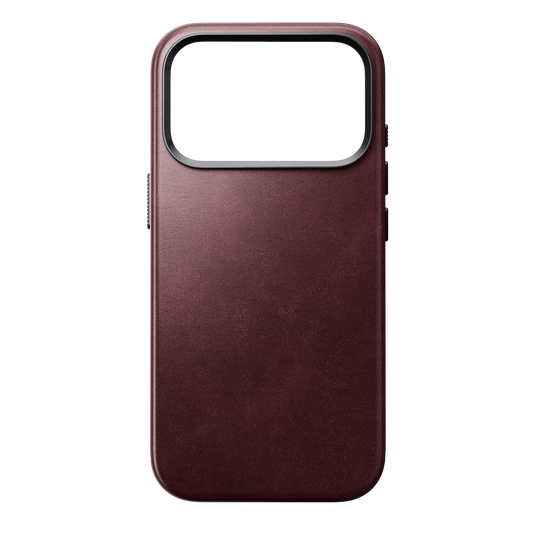 NOMAD TraditionalLeatherCase-iPhone 18 Pro|Burgundy|Horween