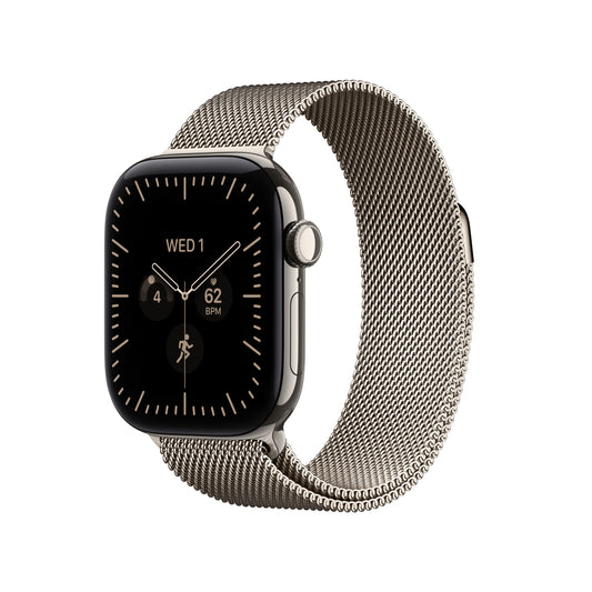 Apple Watch Series 12 GPS + Cellular 42mm Natural Titanium Case with Natural Milanese Loop
