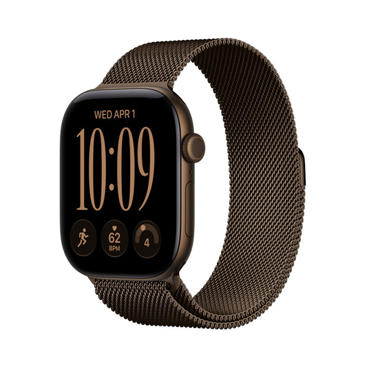 Apple Watch Series 12 GPS 46mm Dark Bronze Aluminium Case with Dark Bronze Milanese Loop - M/L