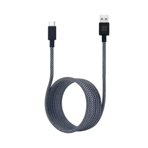 iConic Braided Magnetic Cable A-C 2M - Silver black