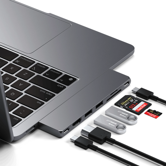 SATECHI Dual-USB-C PRO HUB SLIM ADAPTER - Silver