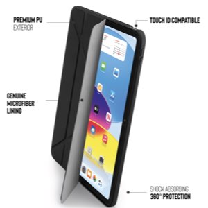 Pipetto כיסוי Folio אוריגמי ל - iPad 10.9 (Gen 10 2022) - שחור