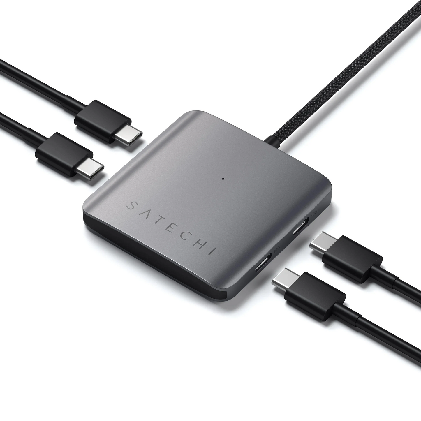 SATECHI 4-Port USB-C Hub with PD - Space Grey