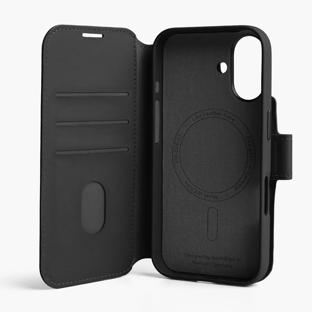 VONMAHLEN Like Leather Folio iPhone 17 - Black