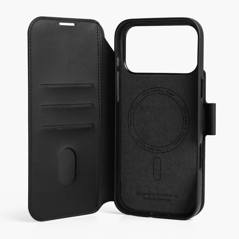 VONMAHLEN Like Leather Folio iPhone 17 Pro - Black