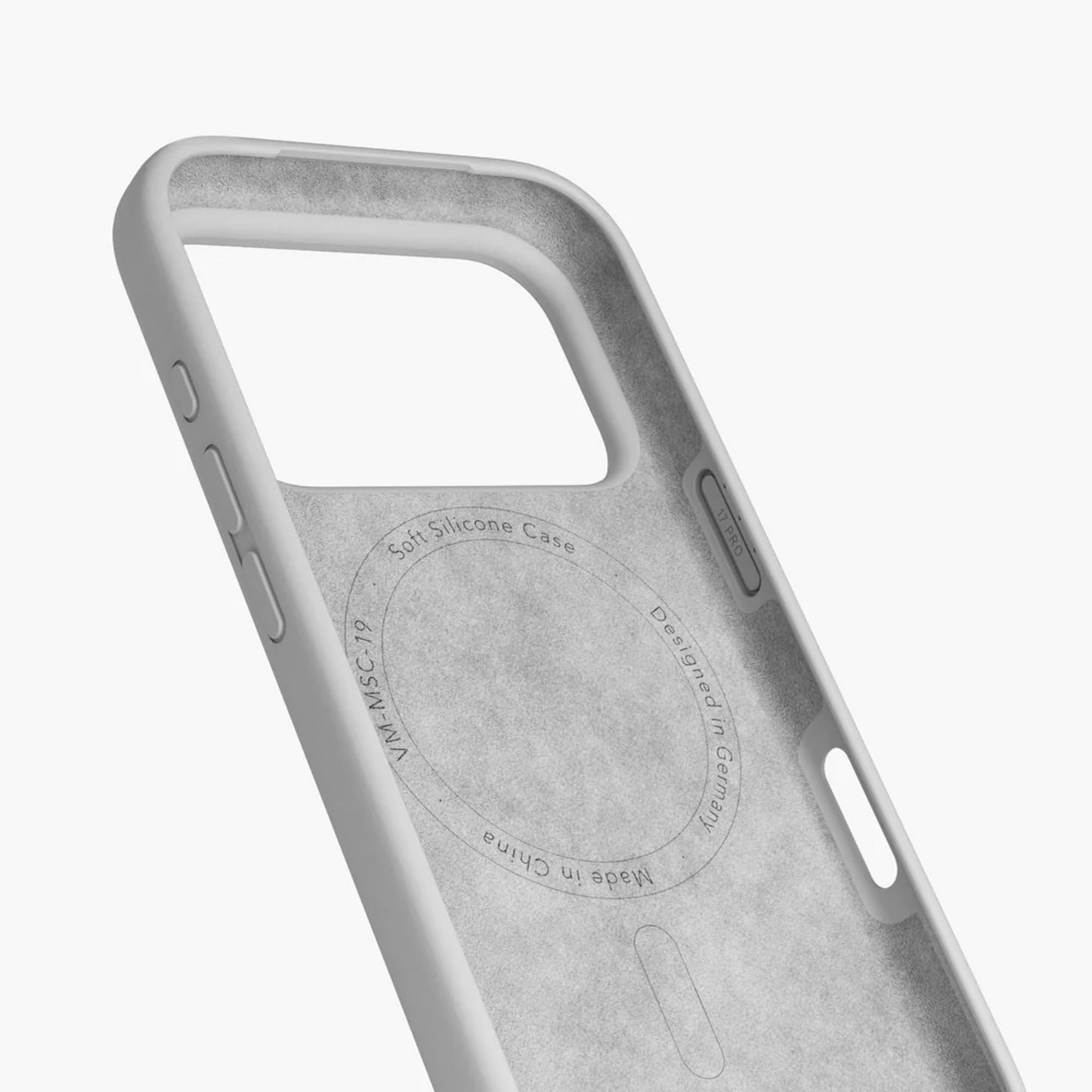 VONMAHLEN Soft Silicone Case iPhone 17 Pro Max - Light Gray
