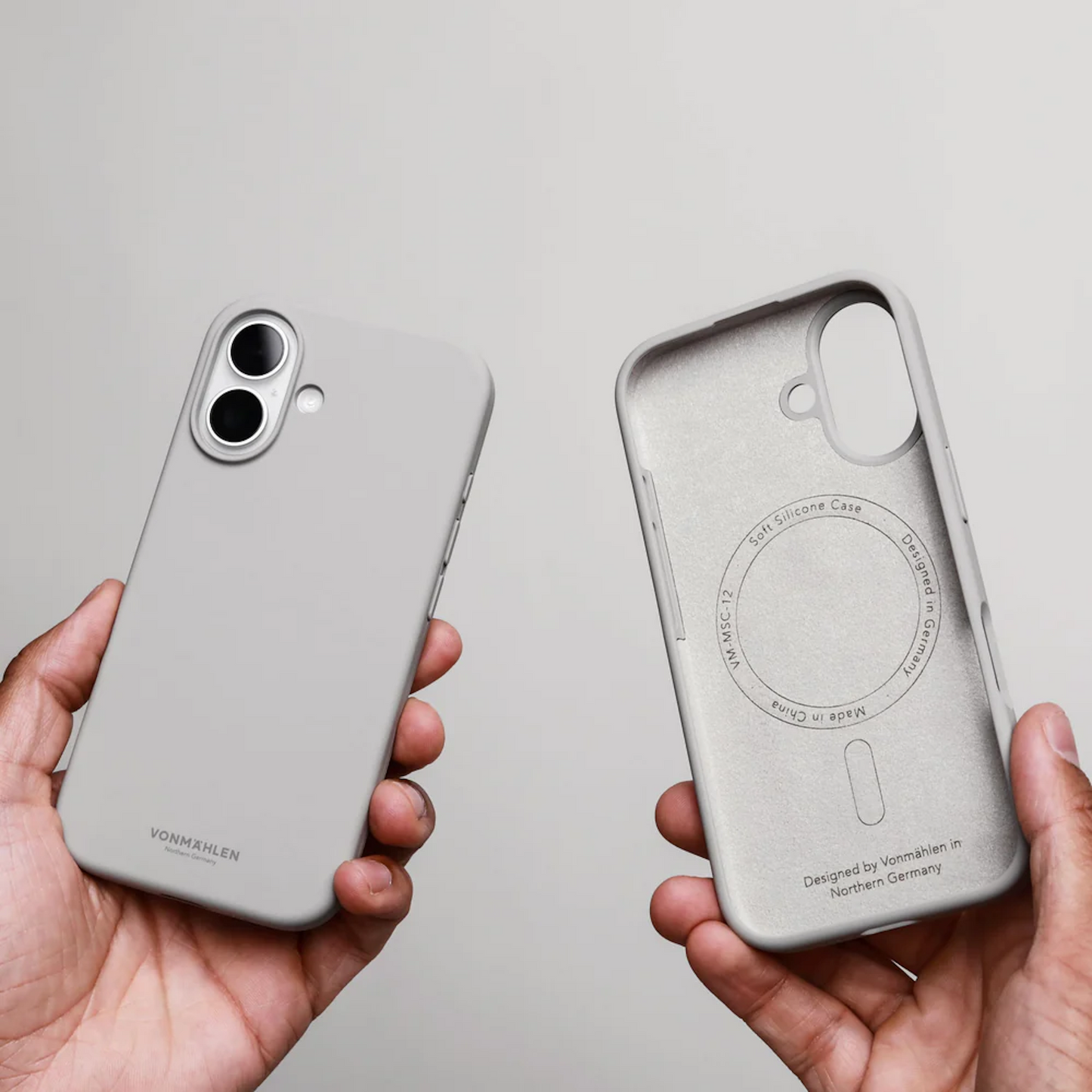 VONMAHLEN Soft Silicone Case iPhone 17 - Light Gray