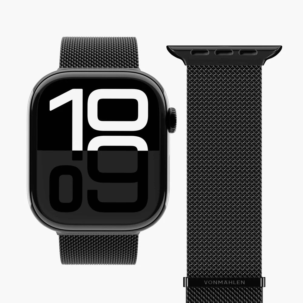 VONMAHLEN Milanese Loop 2-44 | 45 | 46 |49mm-One Size-Black