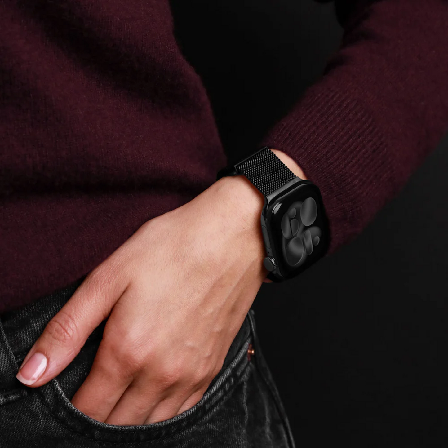 VONMAHLEN Milanese Loop 2-44 | 45 | 46 |49mm-One Size-Black