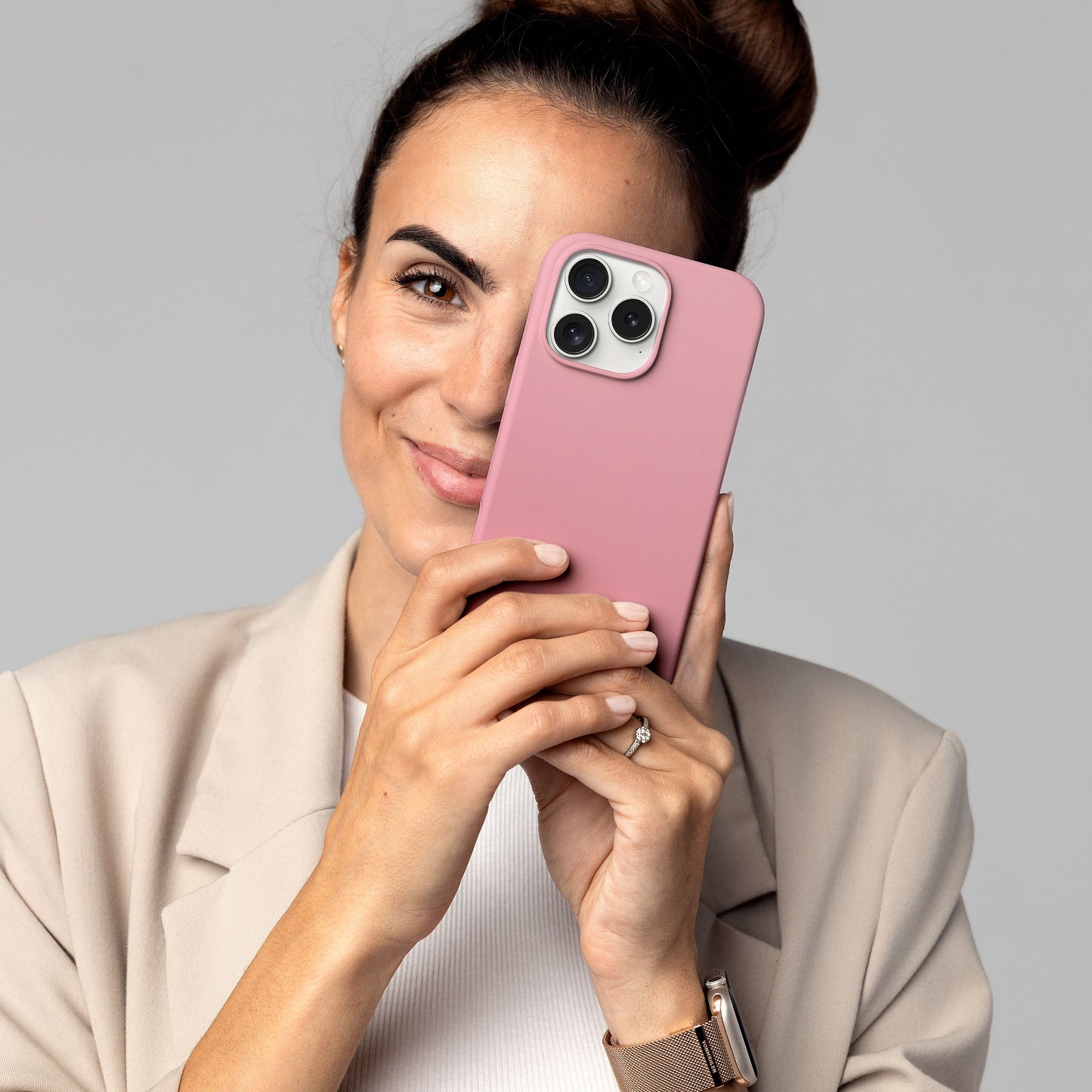 VONMAHLEN Soft Silicone Case-iPhone 16 P-Max-Cherry Blossom