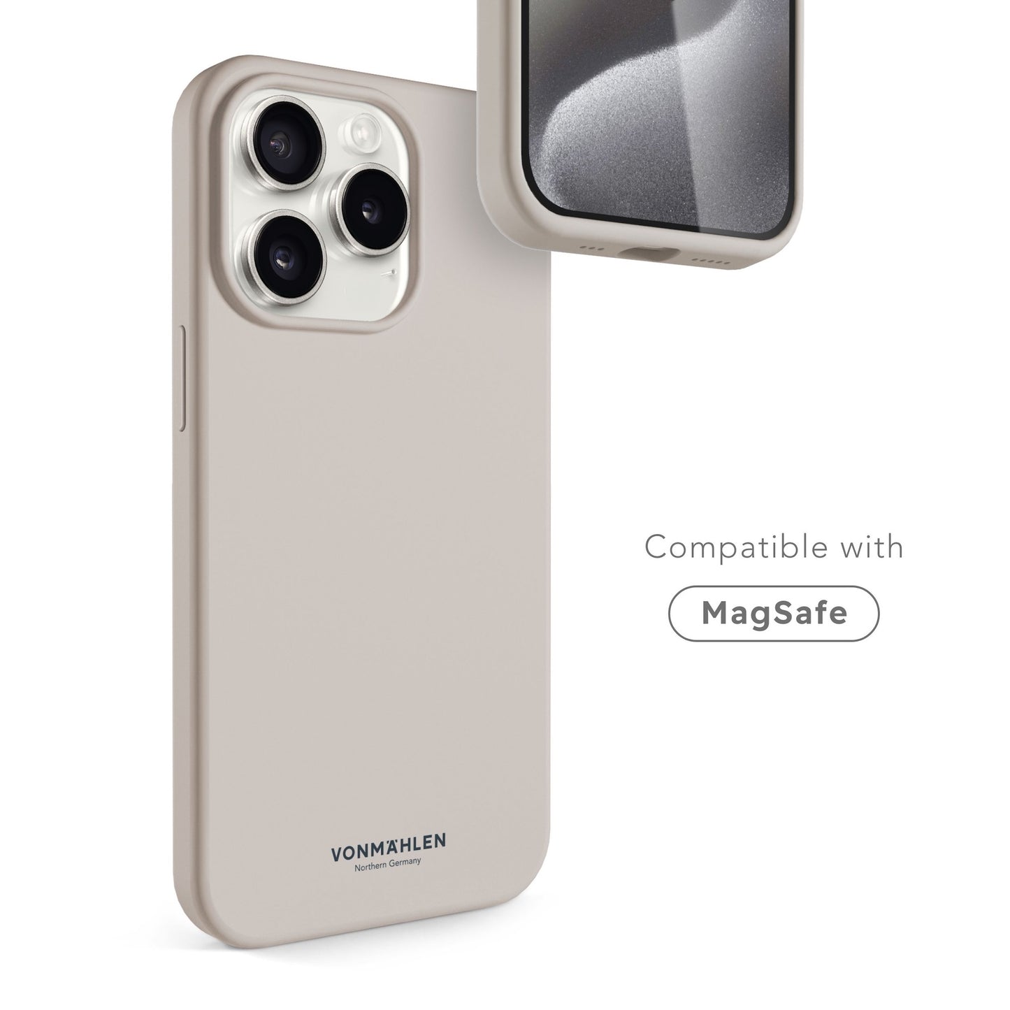 VONMAHLEN Eco Silicone Case - iPhone 15 Pro Max - Cream