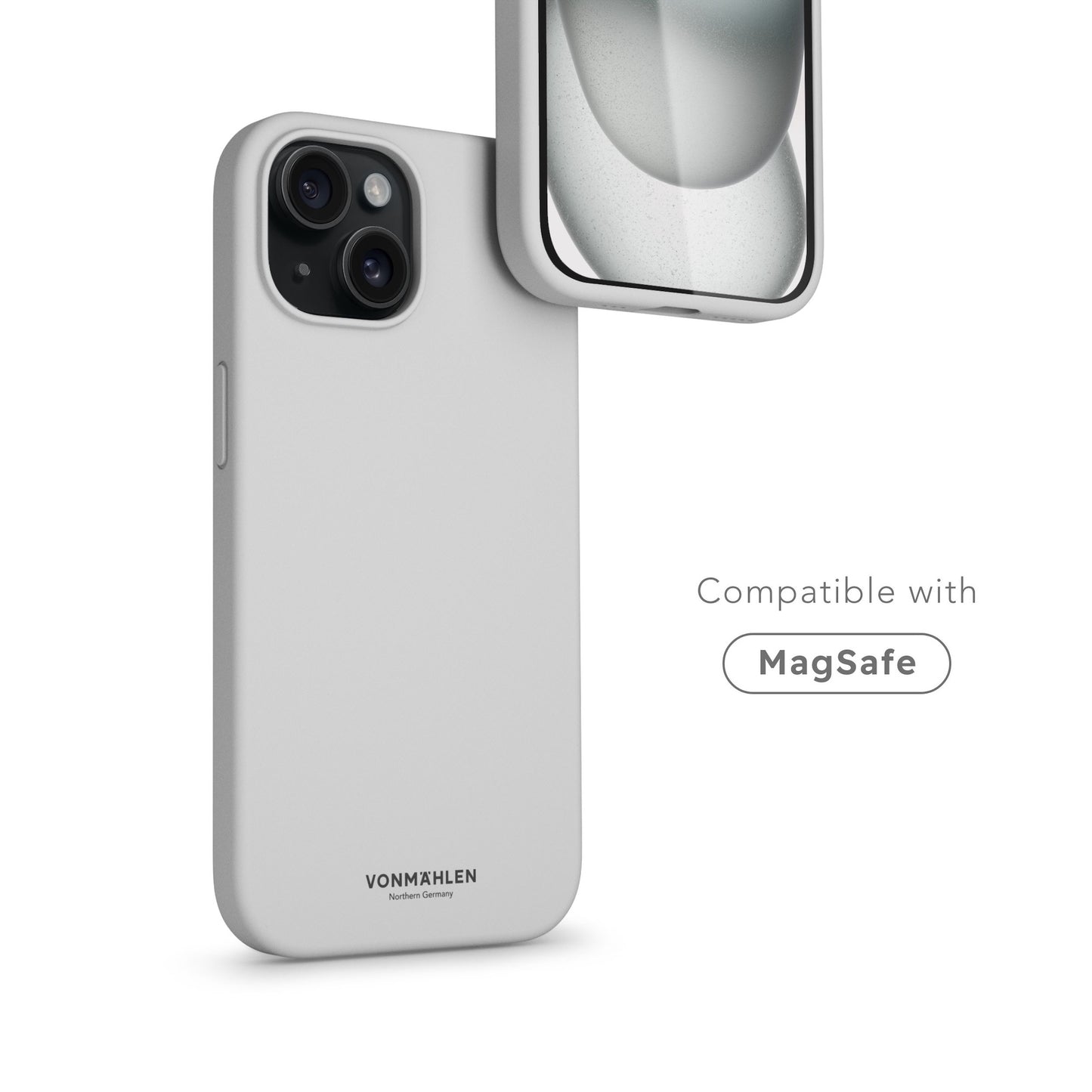 VONMAHLEN Eco Silicone Case - iPhone 15 - Light Gray