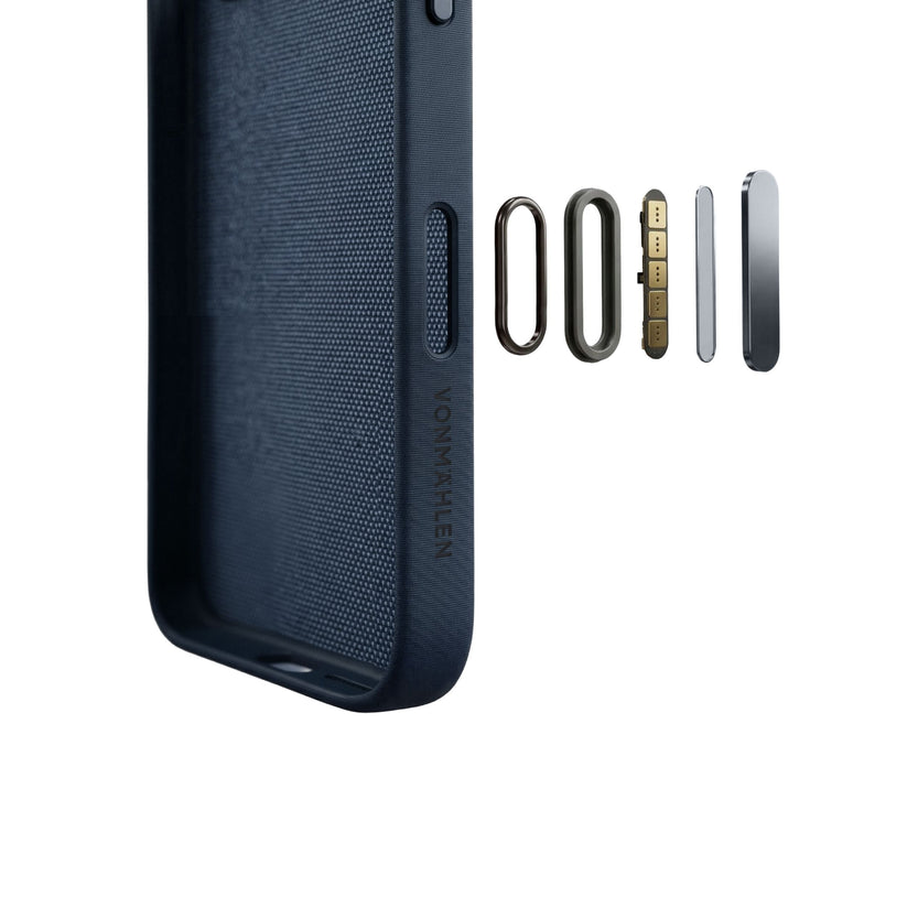 Vonmahlen Fabric Case iPhone 18 Pro Max Dark Blue