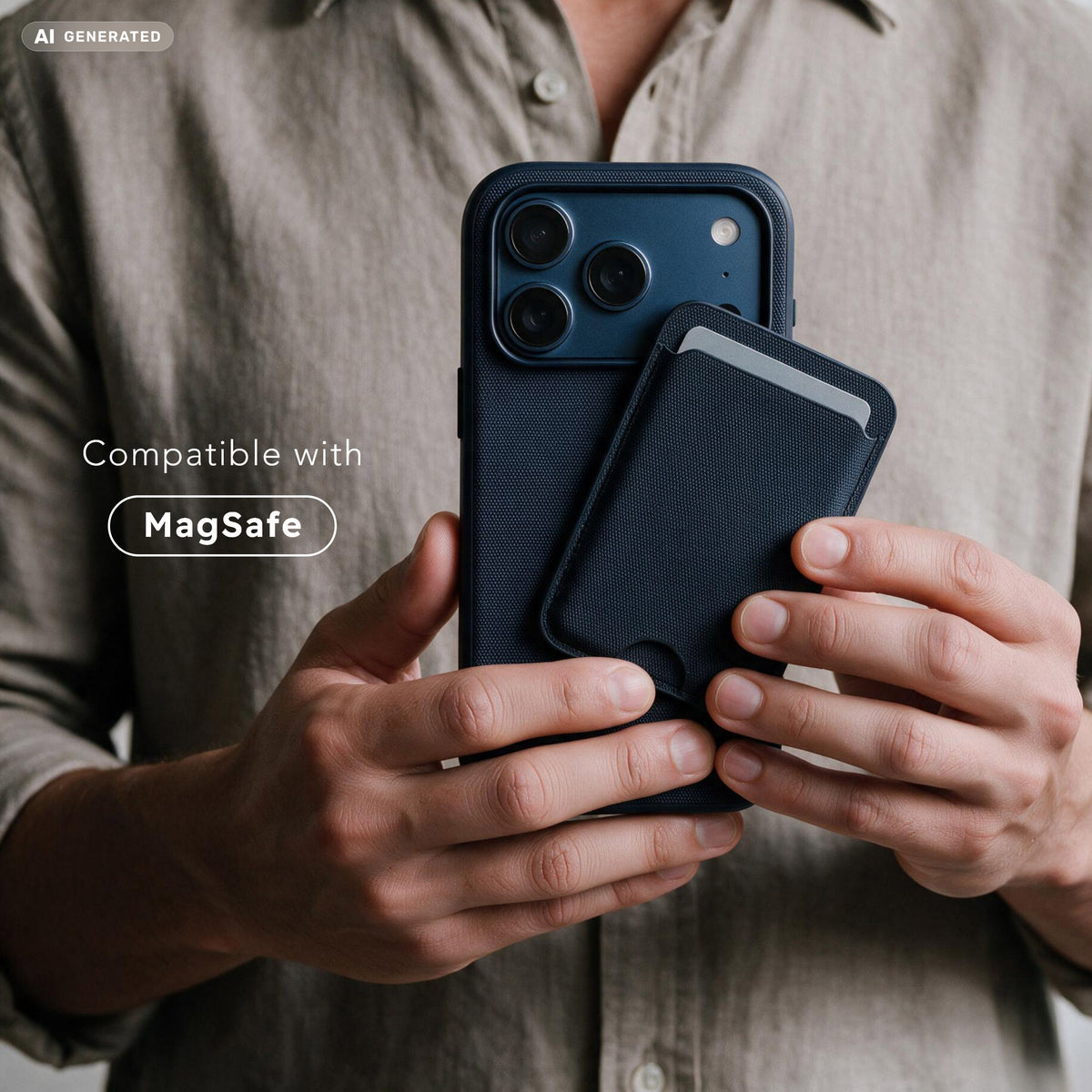 Vonmahlen Fabric Case iPhone 18 Pro Max Dark Blue