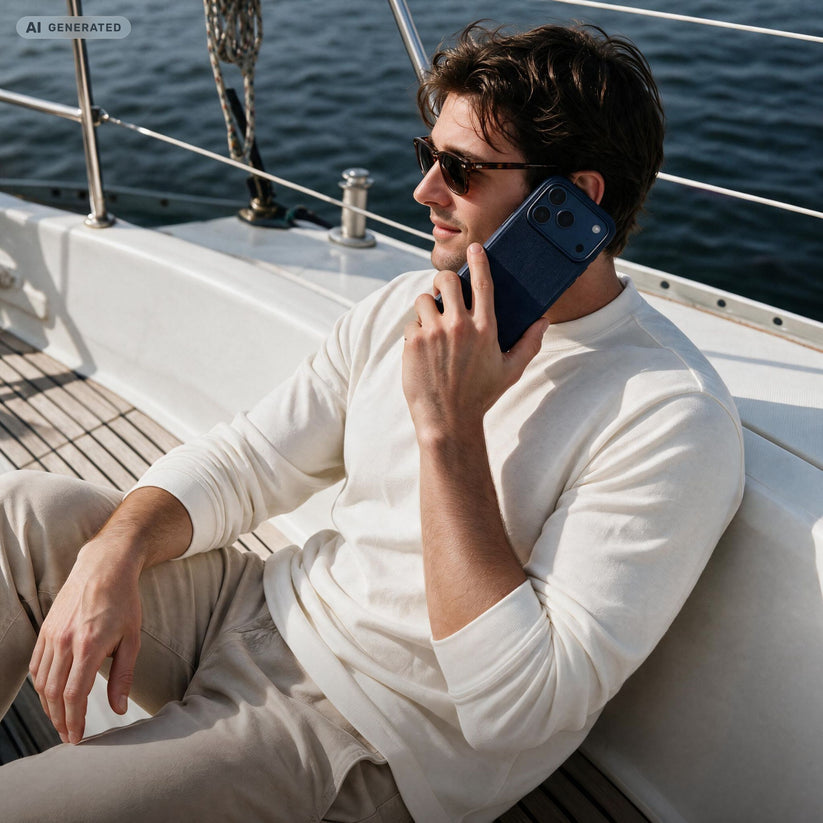 Vonmahlen Fabric Case iPhone 18 Pro Max Dark Blue