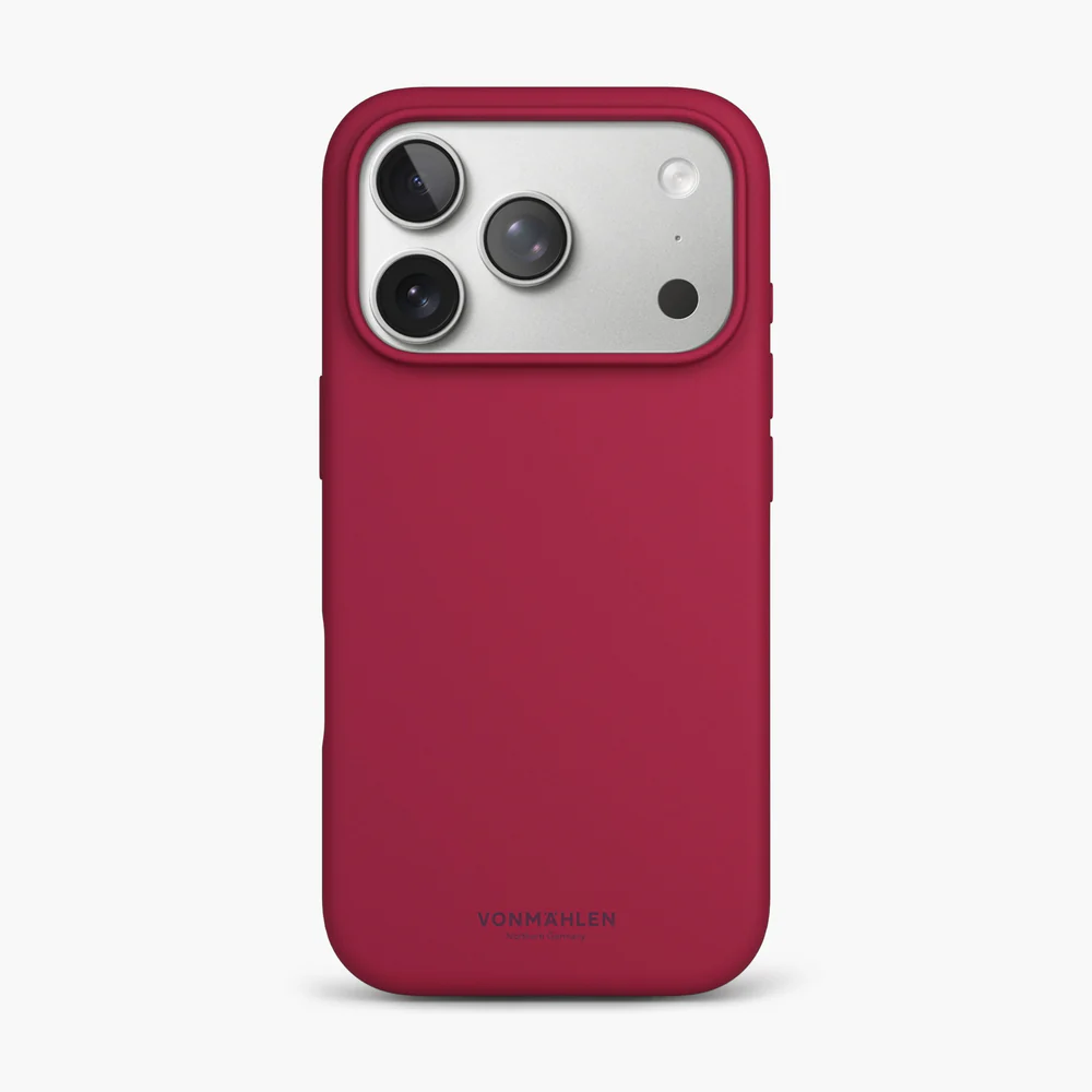 VONMAHLEN Soft Silicone Case iPhone 17 Pro Max - Dark Red