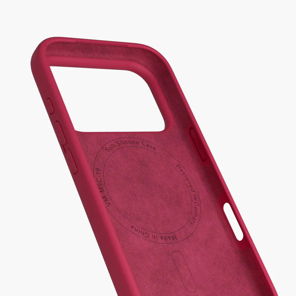 VONMAHLEN Soft Silicone Case iPhone 17 Pro Max - Dark Red