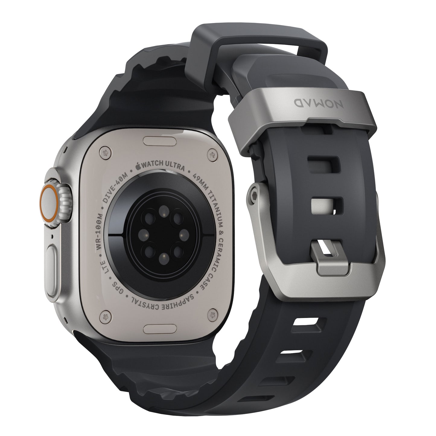 NOMAD Rocky Point Band 45mm | Storm Black|Natural Hardware