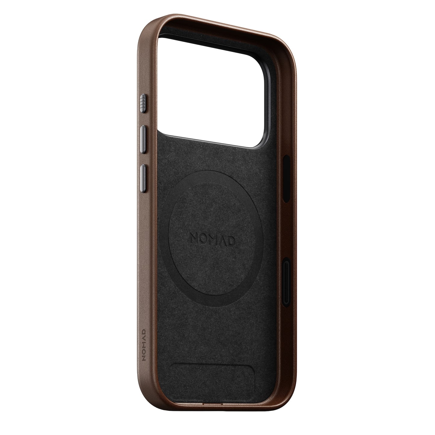 Traditional Leather Case iPH 17 Pro - Brown Nomad Leather