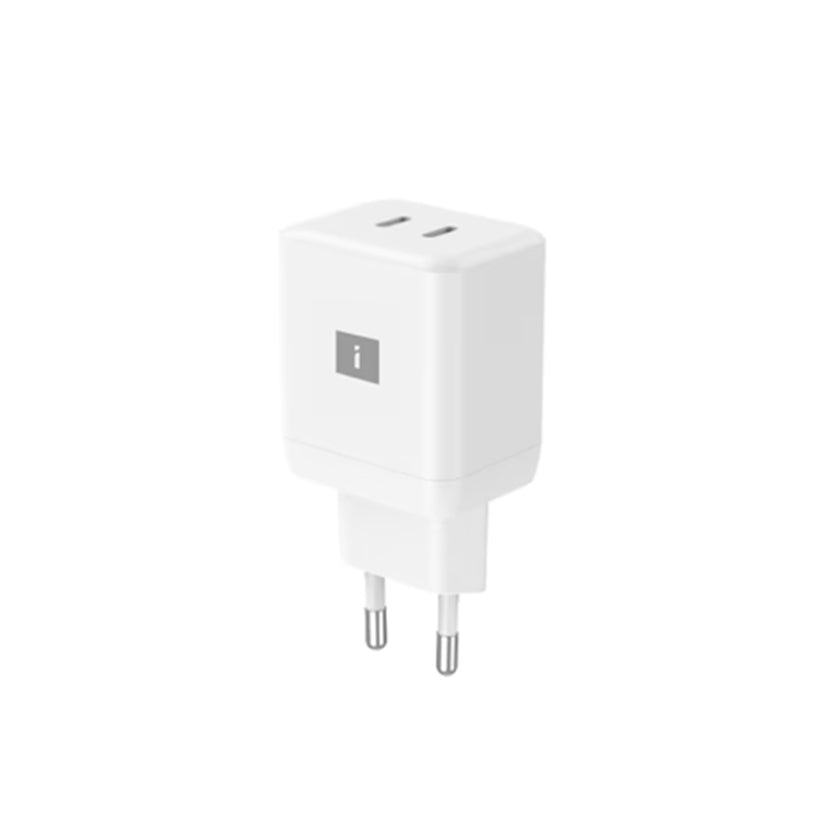 iConic 35W Dual Port USB-C & USB-C Wall Charger - white