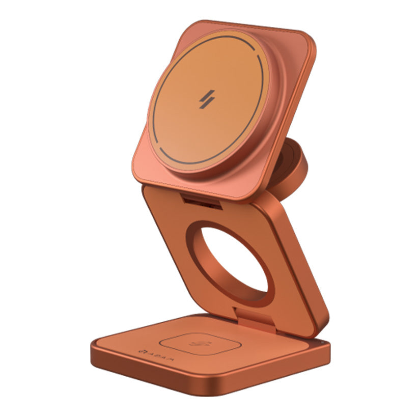 Adam Elements Mag 3 Ultra Qi2 Wireless Charger 3in1 - Orange