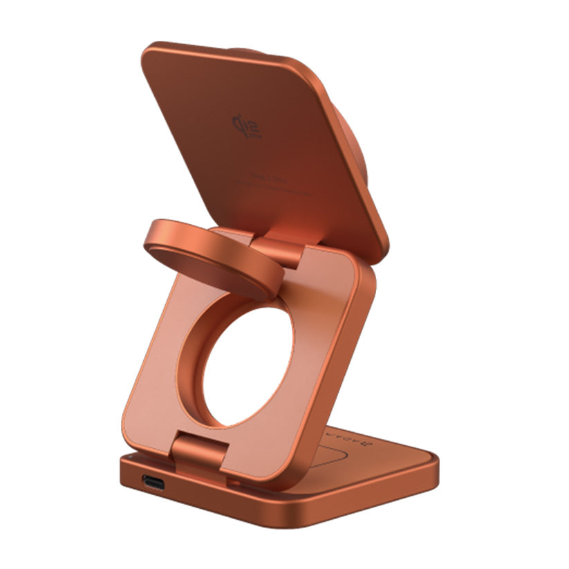 Adam Elements Mag 3 Ultra Qi2 Wireless Charger 3in1 - Orange