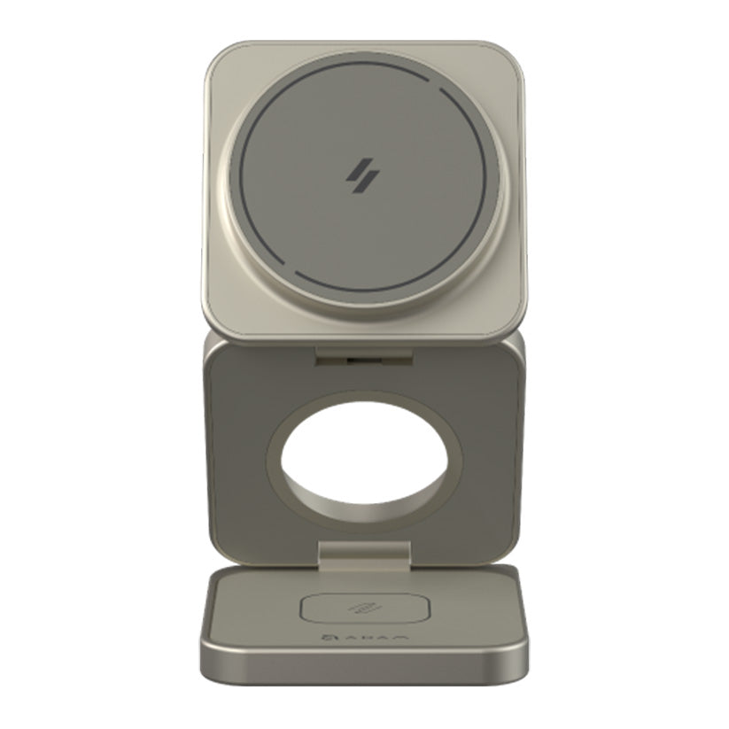 Adam Elements Mag 3 Ultra Qi2 Wireless Charger 3in1 - Titanium