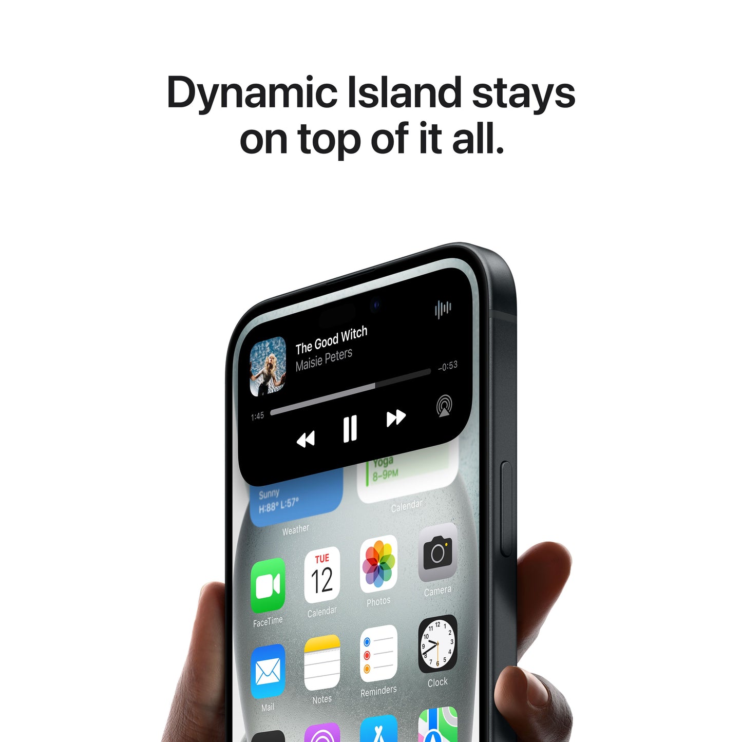 Dynamic Island stays on top of it all.