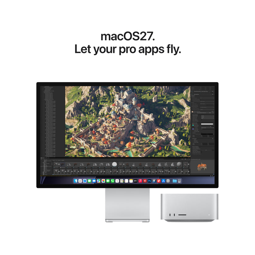 Mac Studio: Apple M5 Max chip with 18-core CPU and 32-core GPU, 512GB SSD