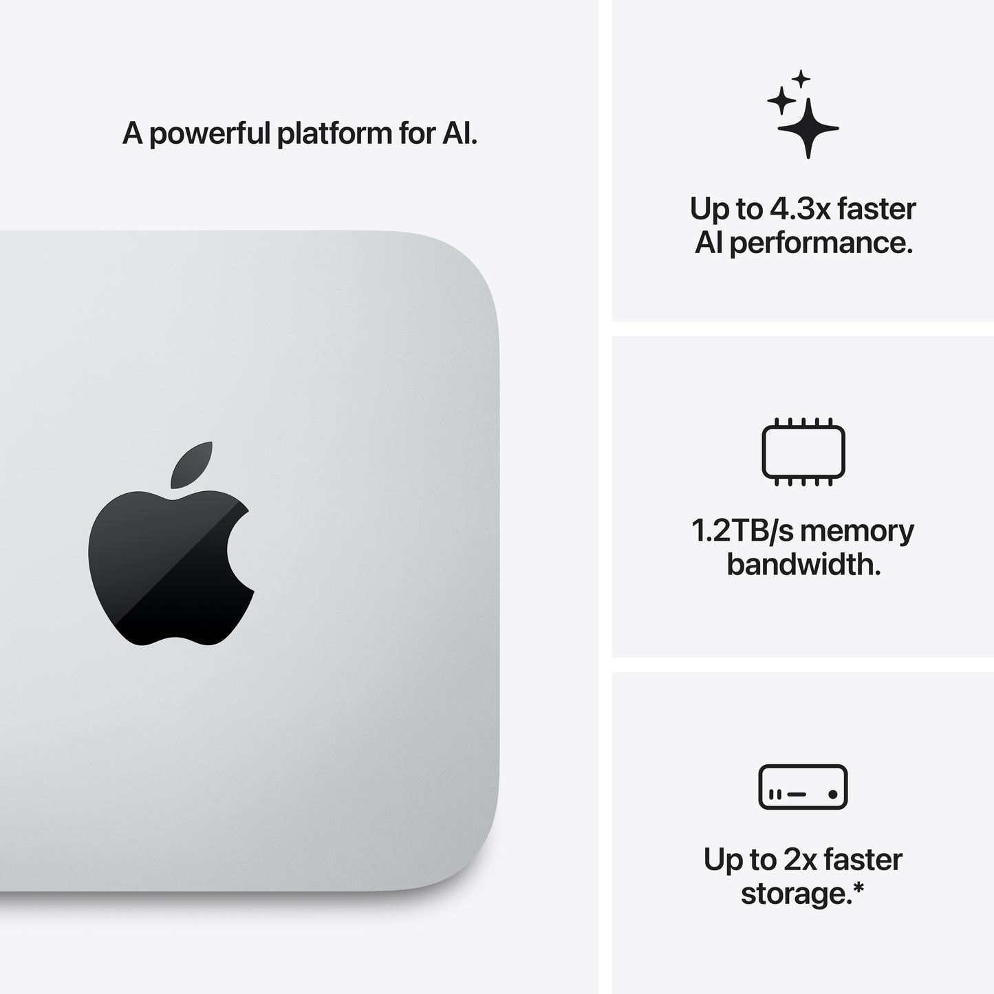 Mac Studio: Apple M5 Ultra chip with 30-core CPU and 64-core GPU, 1TB SSD