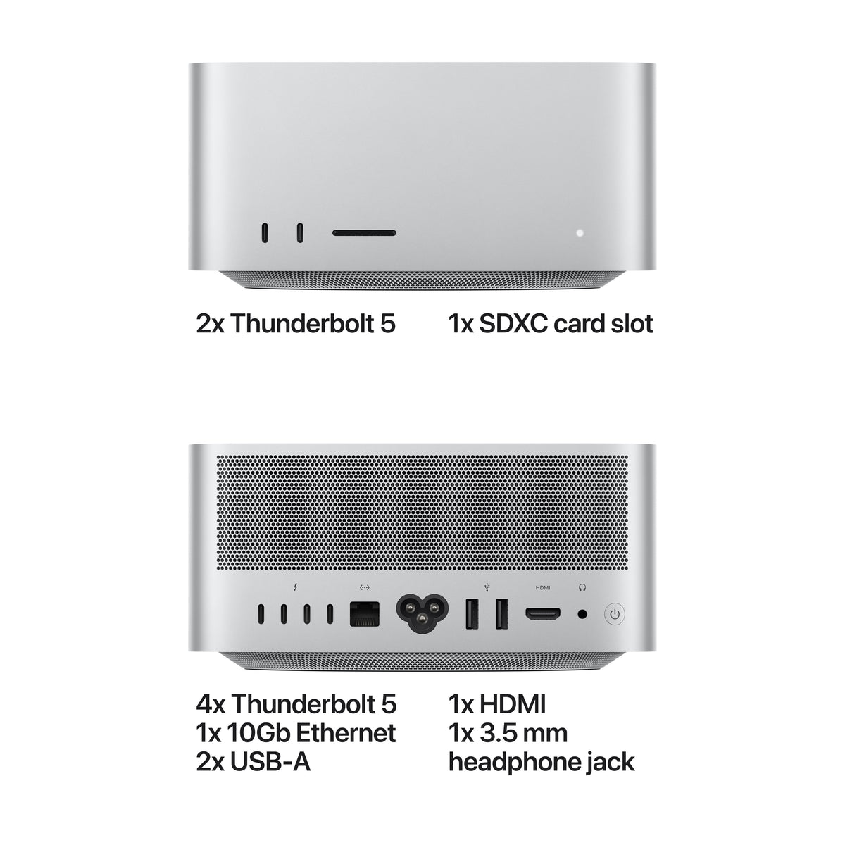 Mac Studio: Apple M5 Ultra chip with 30-core CPU and 64-core GPU, 1TB SSD