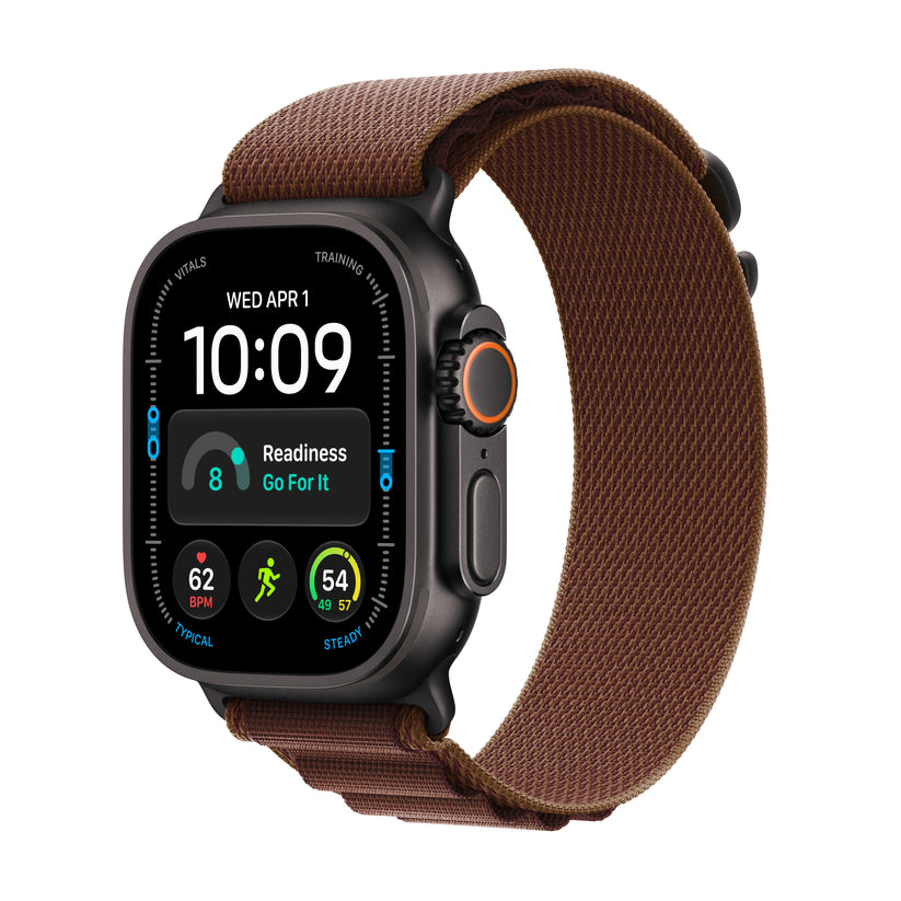 Apple Watch Ultra 4 GPS + Cellular 49mm Black Titanium Case with Burgundy Alpine Loop - S
