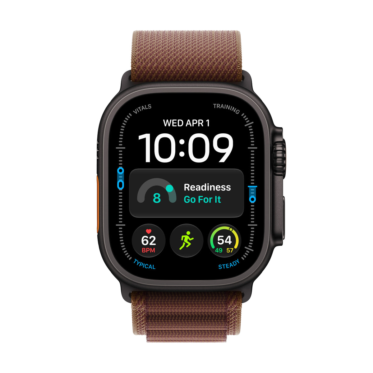 Apple Watch Ultra 4 GPS + Cellular 49mm Black Titanium Case with Burgundy Alpine Loop - S