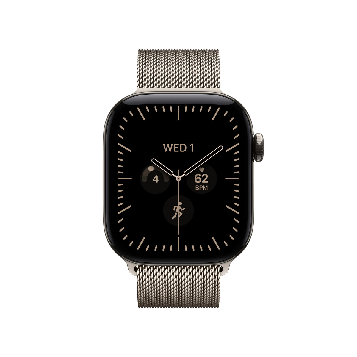 Apple Watch Series 12 GPS + Cellular 42mm Natural Titanium Case with Natural Milanese Loop