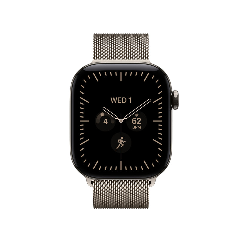 Apple Watch Series 12 GPS + Cellular 42mm Natural Titanium Case with Natural Milanese Loop