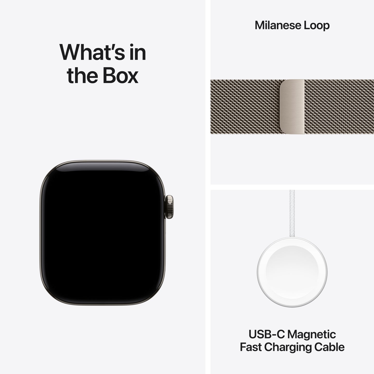 Apple Watch Series 12 GPS + Cellular 42mm Natural Titanium Case with Natural Milanese Loop