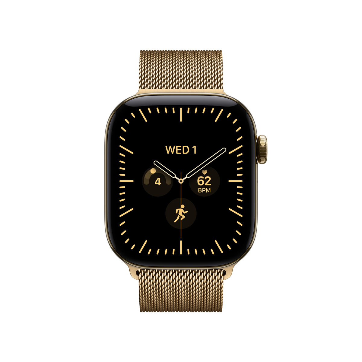 Apple Watch Series 12 GPS + Cellular 42mm Radiant Gold Titanium Case with Radiant Gold Milanese Loop