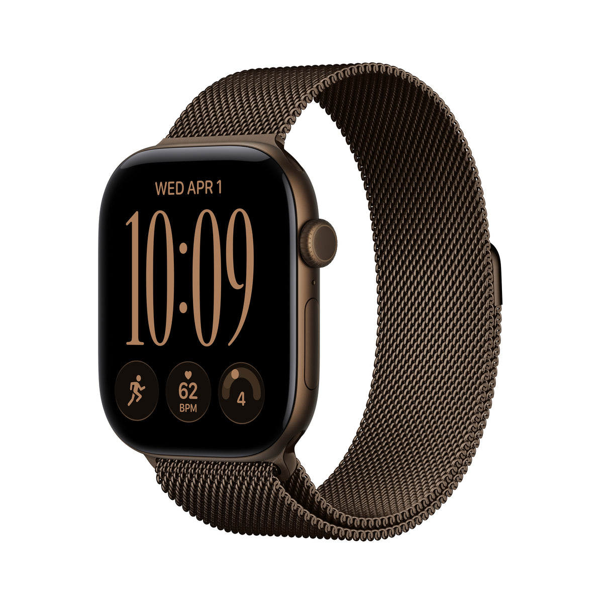 Apple Watch Series 12 GPS 46mm Dark Bronze Aluminium Case with Dark Bronze Milanese Loop - M/L