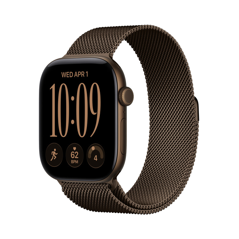 Apple Watch Series 12 GPS 46mm Dark Bronze Aluminium Case with Dark Bronze Milanese Loop - M/L