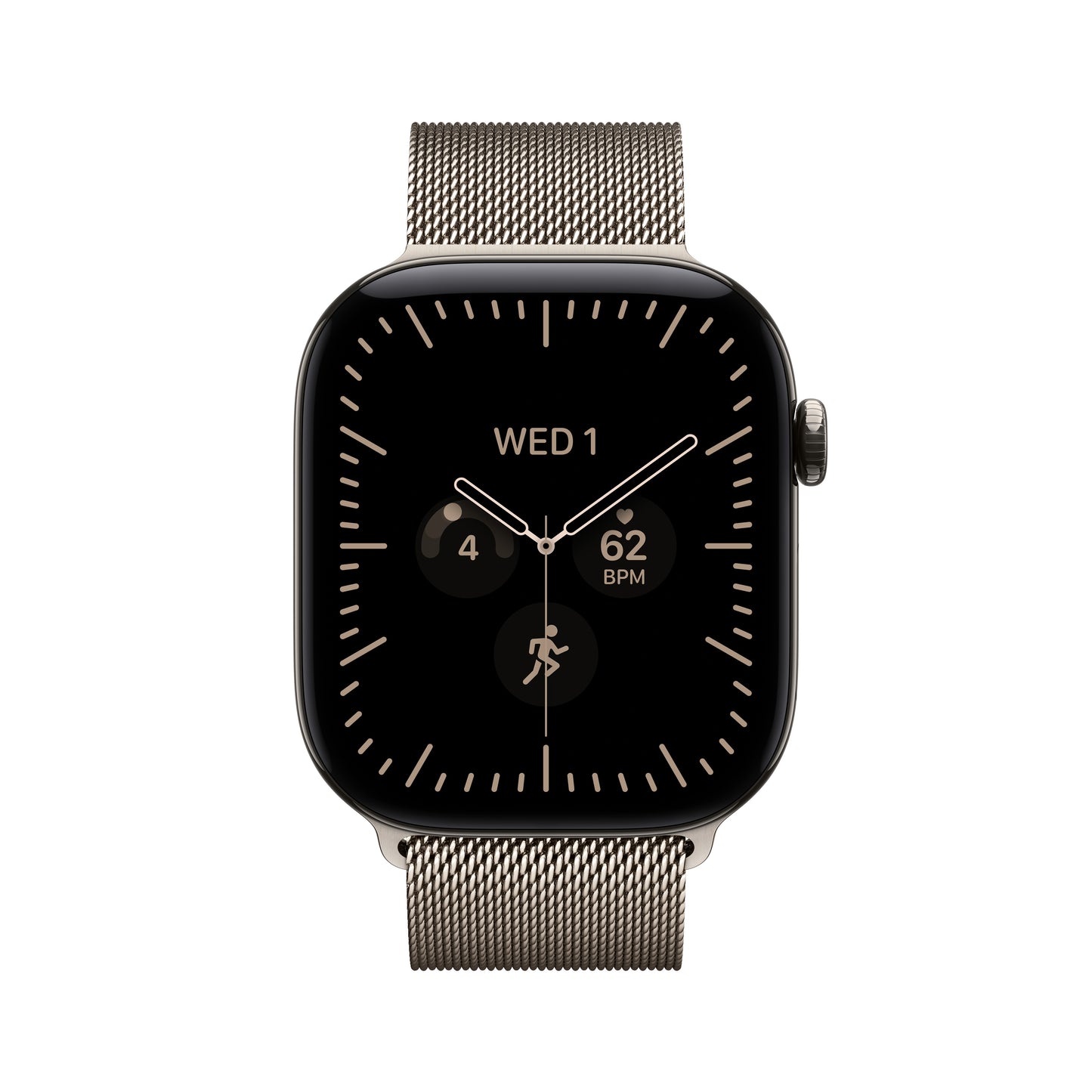 Apple Watch Series 12 GPS + Cellular 46mm Natural Titanium Case with Natural Milanese Loop - S/M