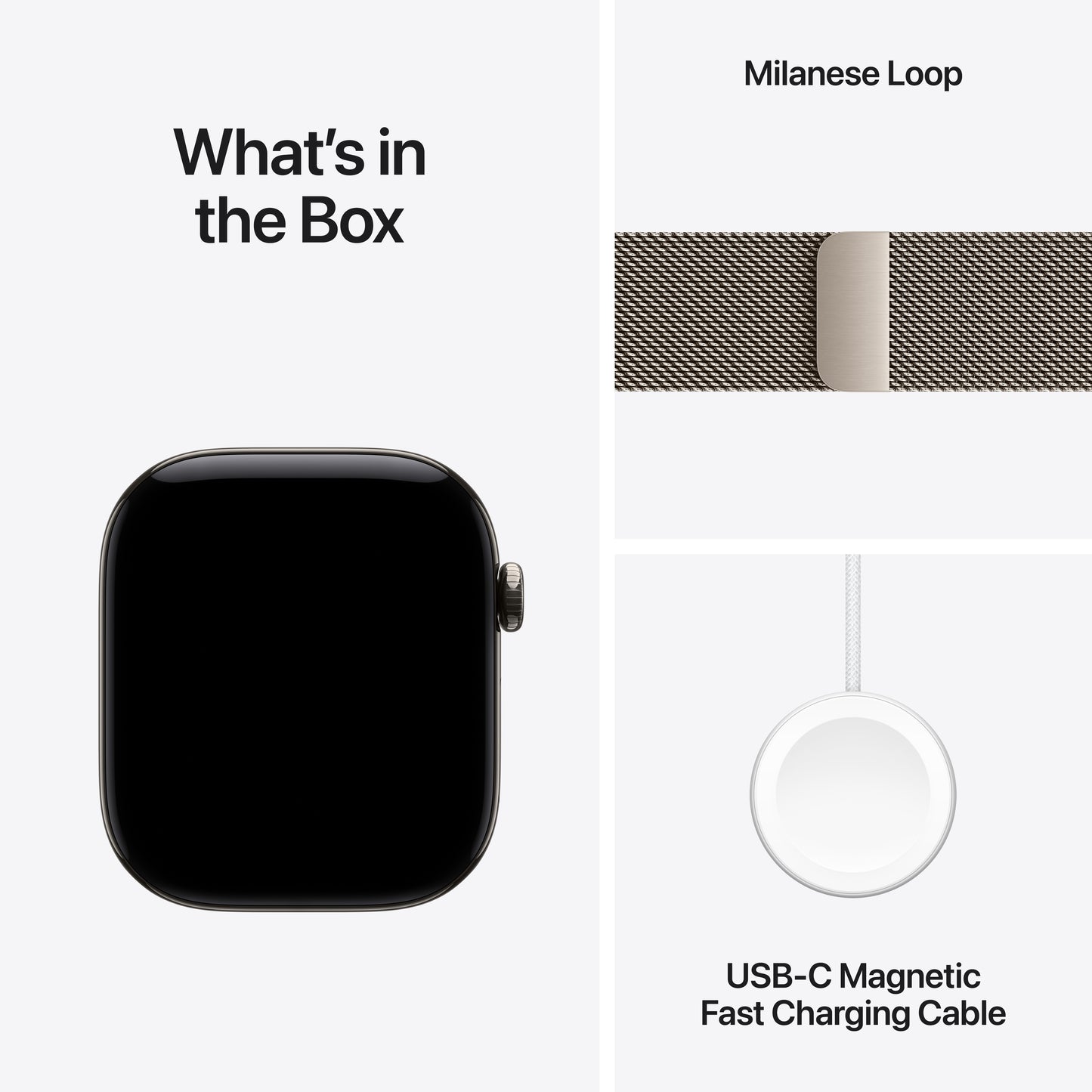 Apple Watch Series 12 GPS + Cellular 46mm Natural Titanium Case with Natural Milanese Loop - S/M