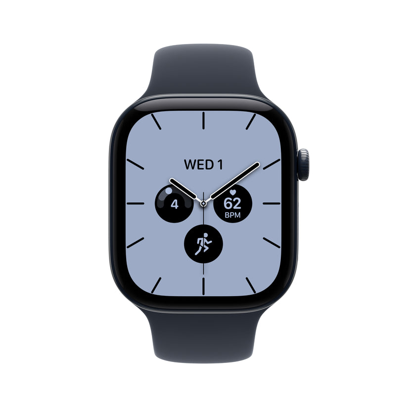 Apple Watch Series 12 GPS + Cellular 46mm Night Blue Ceramic Case with Navy Blue Sport Band - S/M