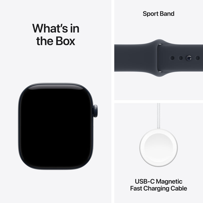 Apple Watch Series 12 GPS + Cellular 46mm Night Blue Ceramic Case with Navy Blue Sport Band - M/L
