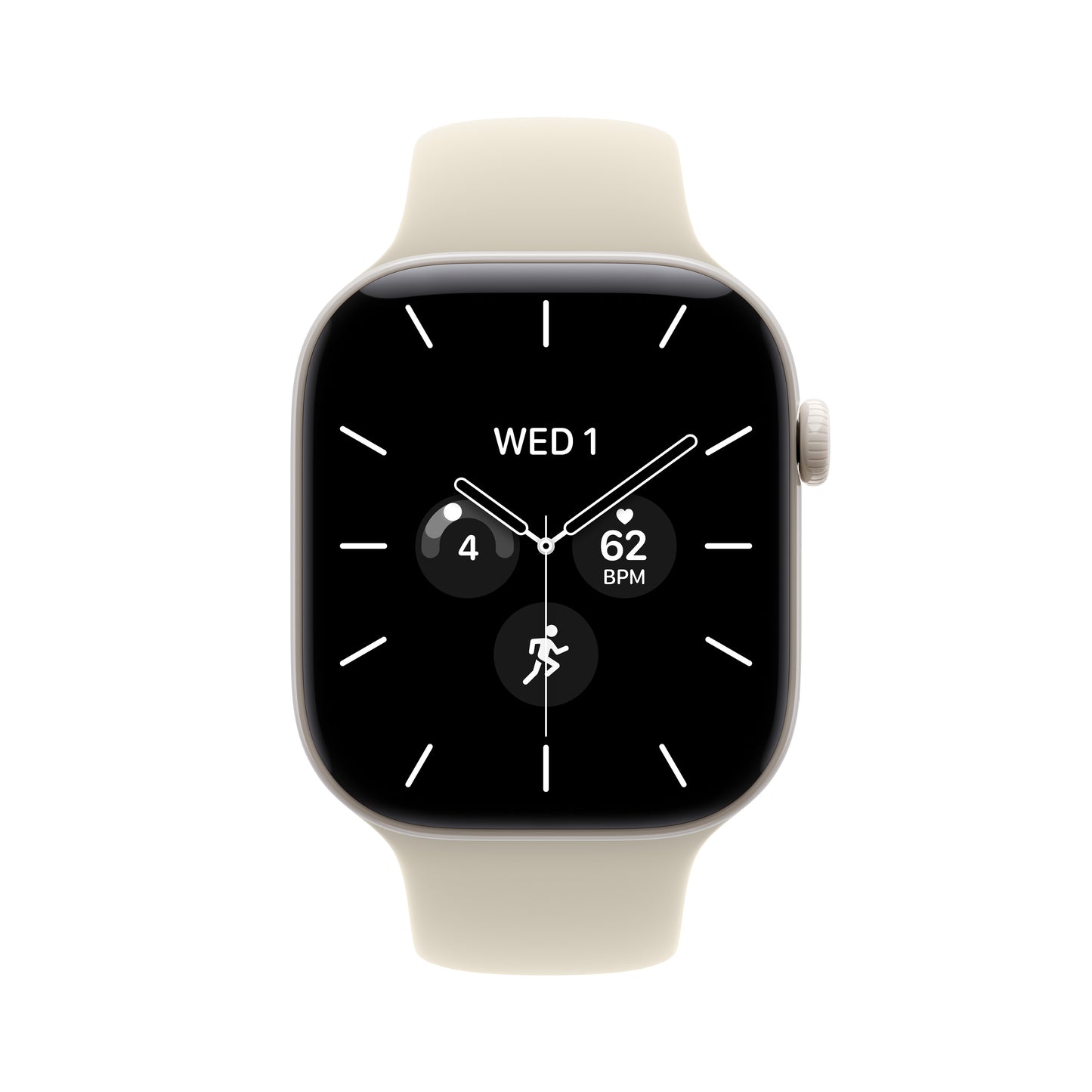 Apple Watch Series 12 GPS + Cellular 46mm Pearl White Ceramic Case with Sand Sport Band - S/M