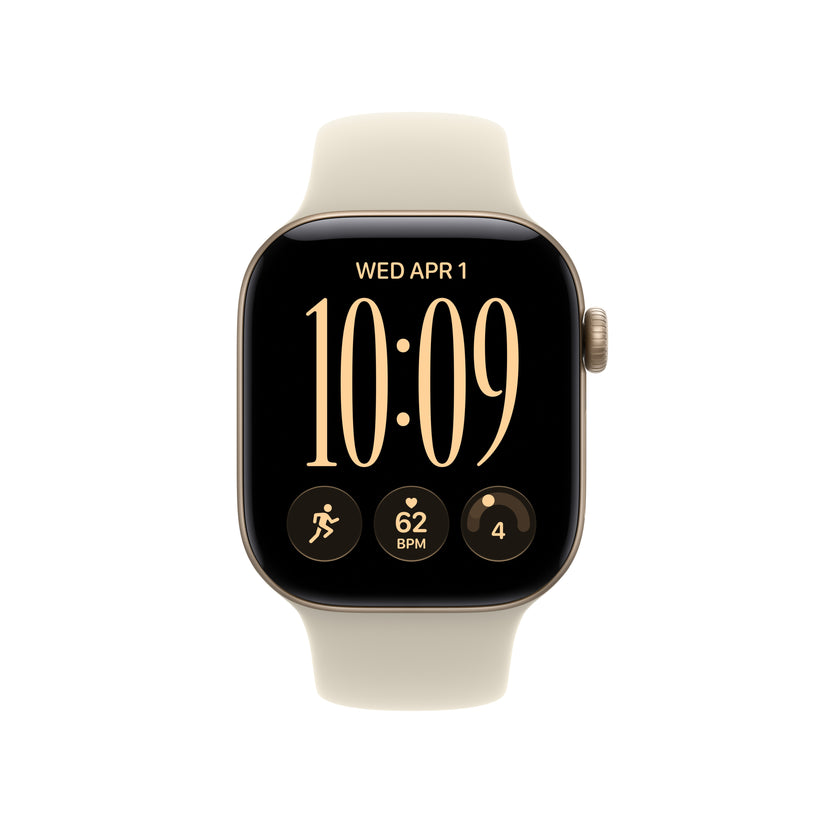 Apple Watch Series 12 GPS 42mm Light Gold Aluminium Case with Sand Sport Band - M/L