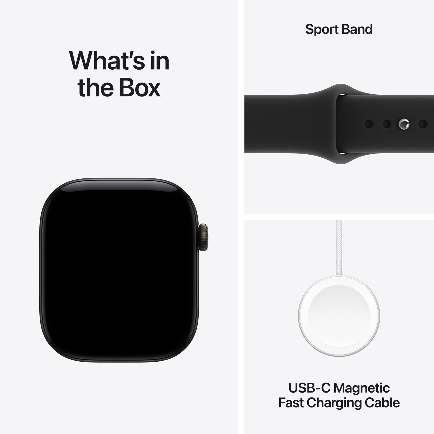 Apple Watch Series 12 GPS 46mm Black Aluminium Case with Black Sport Band - S/M