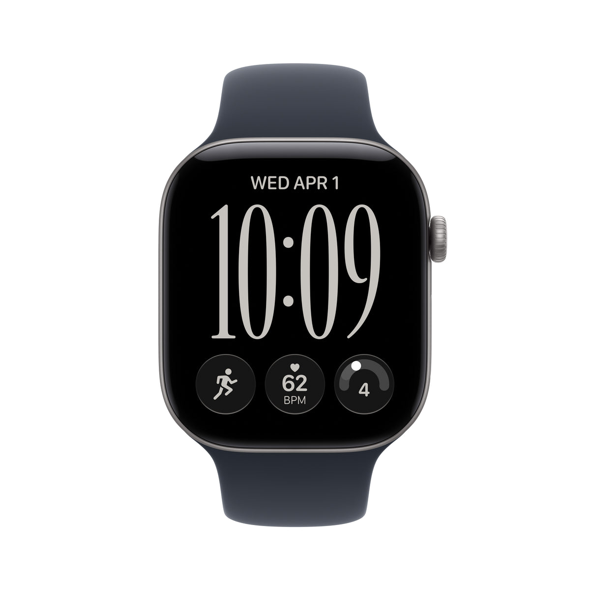 Apple Watch Series 12 GPS 46mm Space Grey Aluminium Case with Navy Blue Sport Band - S/M